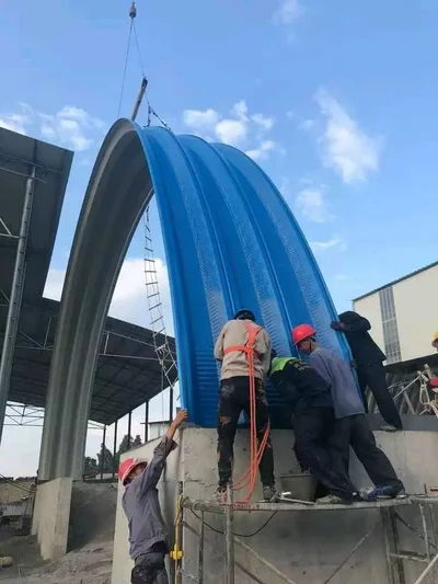 Montaža lučne hale Arsenal Constructions